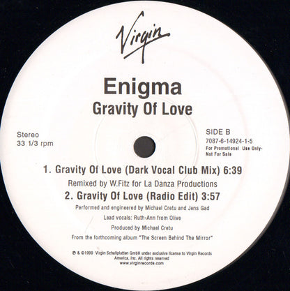 Enigma : Gravity Of Love (12", Promo)