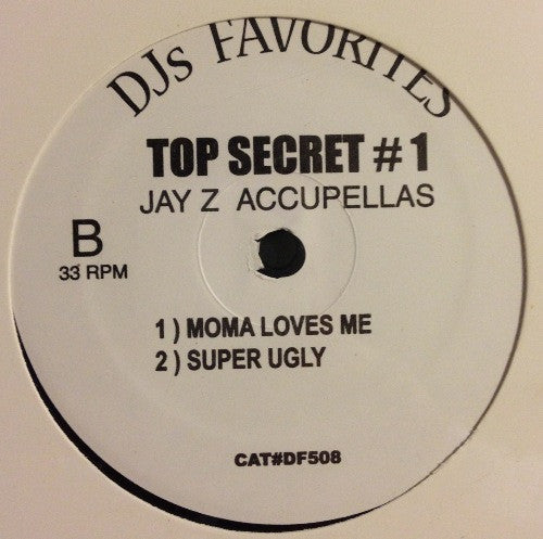 Jay-Z : Top Secret # 1 Jay-Z Accupellas (12", Unofficial)