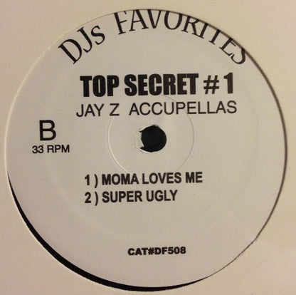 Jay-Z : Top Secret # 1 Jay-Z Accupellas (12", Unofficial)