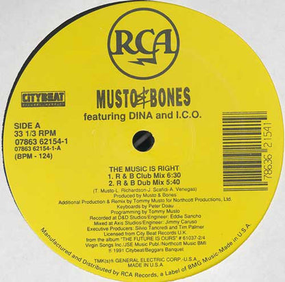 Musto & Bones : The Music Is Right (12")