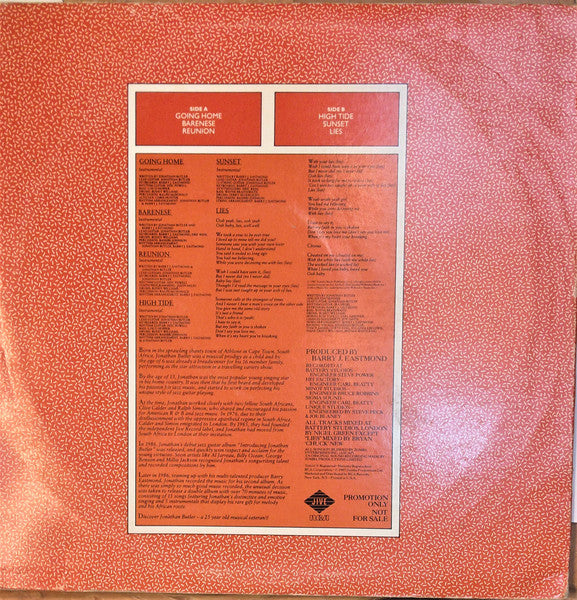 Jonathan Butler : The Jonathan Butler Sampler (LP, Promo, Smplr)