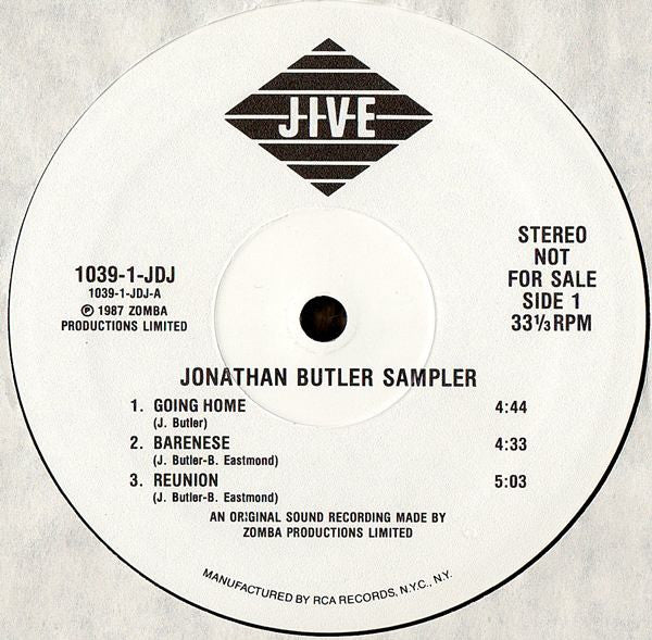 Jonathan Butler : The Jonathan Butler Sampler (LP, Promo, Smplr)