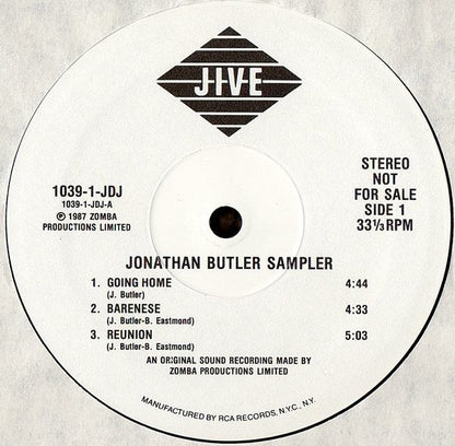 Jonathan Butler : The Jonathan Butler Sampler (LP, Promo, Smplr)