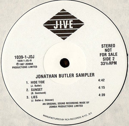 Jonathan Butler : The Jonathan Butler Sampler (LP, Promo, Smplr)