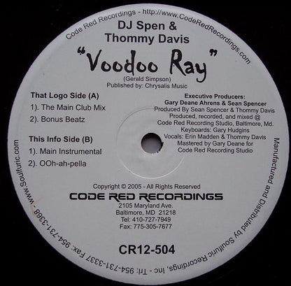 DJ Spen & Thommy Davis : Voodoo Ray (12")