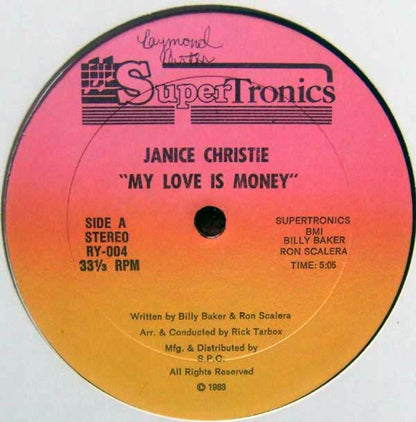 Janice Christie : My Love Is Money (12")