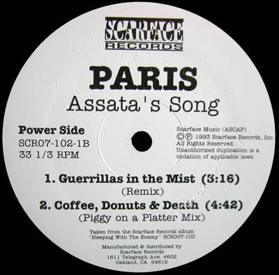 Paris (2) : Assata's Song (12")