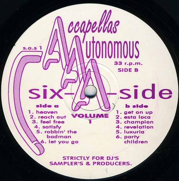 Various : Accapellas Autonomous Volume 1 (12")