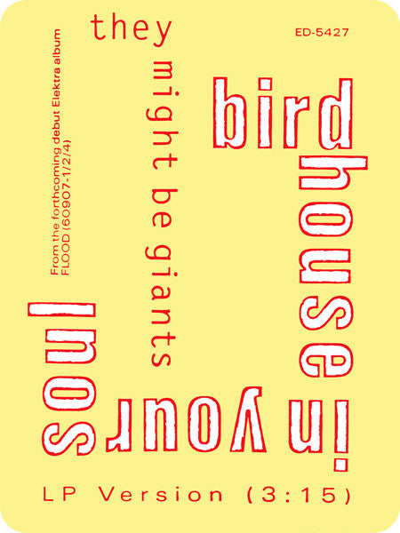 They Might Be Giants : Birdhouse In Your Soul (12", Promo)