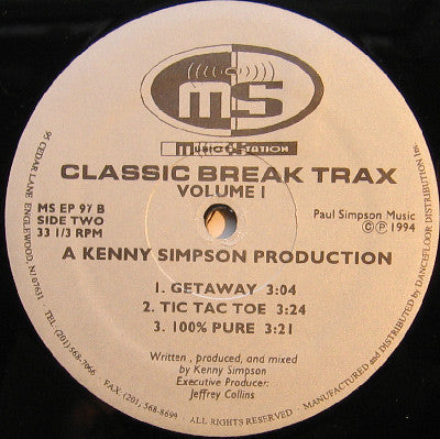 Kenny Simpson : Classic Break Trax Volume One (12")