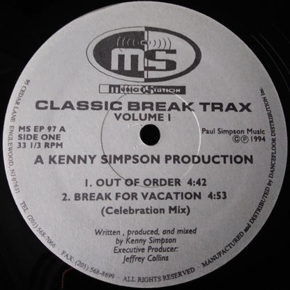 Kenny Simpson : Classic Break Trax Volume One (12")