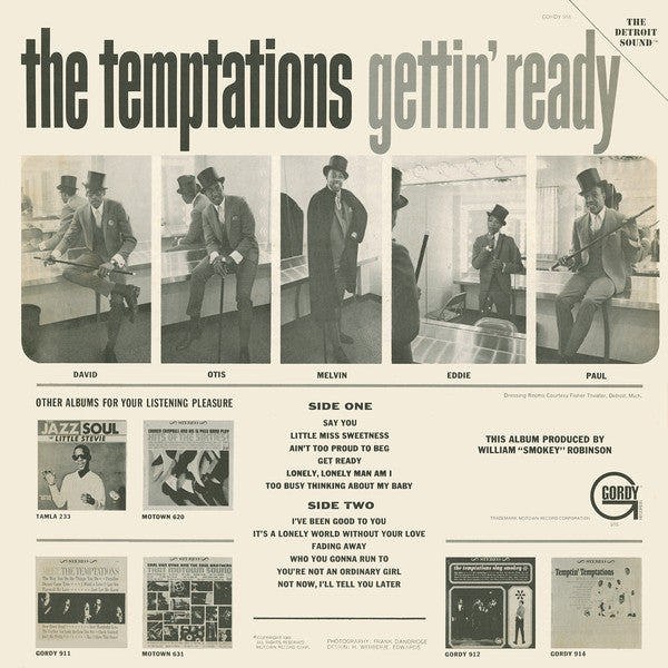 The Temptations : Gettin' Ready (LP, Album, Mono, Roc)