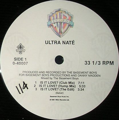 The Basement Boys Present Ultra Naté : Is It Love? / Scandal (12")