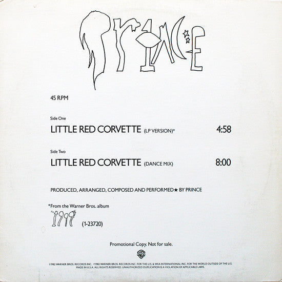 Prince : Little Red Corvette (12", Promo)