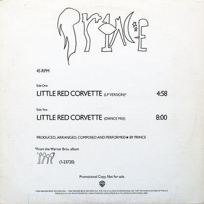 Prince : Little Red Corvette (12", Promo)
