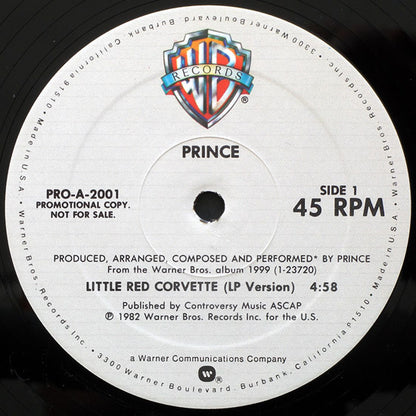 Prince : Little Red Corvette (12", Promo)
