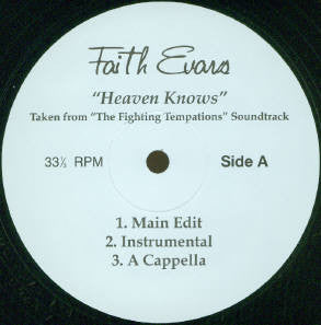 Faith Evans / Beyoncé : Heaven Knows / What's It Gonna Be (12", Promo)
