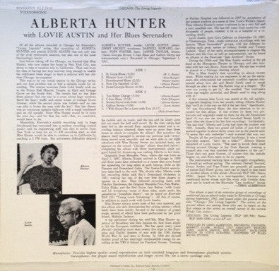 Alberta Hunter With Lovie Austin's Blues Serenaders : Chicago - The Living Legends (LP, Album, RE)