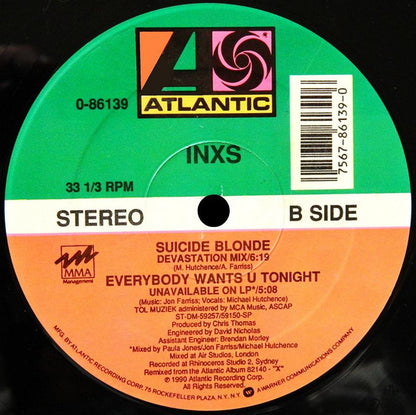 INXS : Suicide Blonde (12", Single)