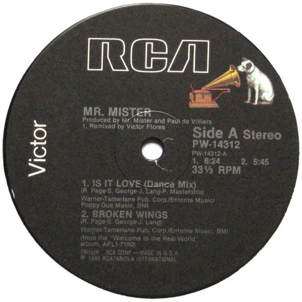 Mr. Mister : Is It Love (12")