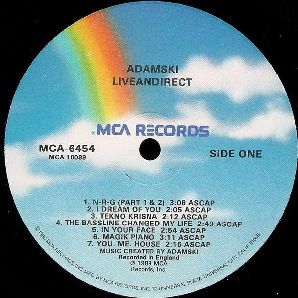 Adamski : Liveandirect (LP, Album)