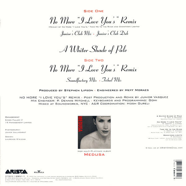 Annie Lennox : A Whiter Shade Of Pale / No More "I Love You's" (12")