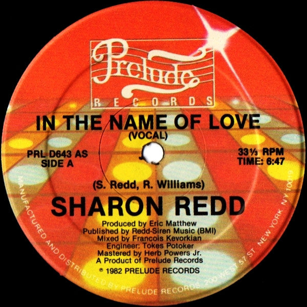 Sharon Redd : In The Name Of Love / Never Give You Up (12")