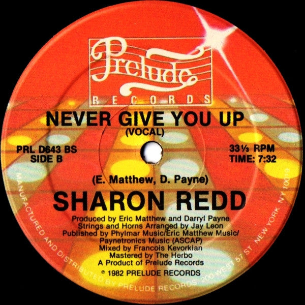 Sharon Redd : In The Name Of Love / Never Give You Up (12")