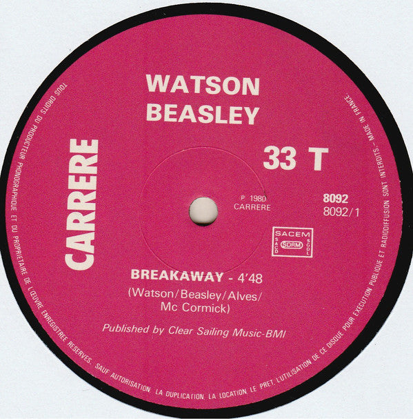 Watson Beasley : Breakaway (12", Single)
