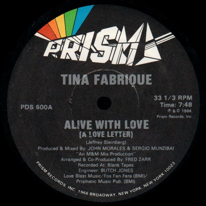 Tina Fabrique : Alive With Love (A Love Letter) (12")