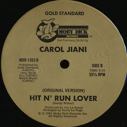 Carol Jiani : Hit 'N Run Lover (12")