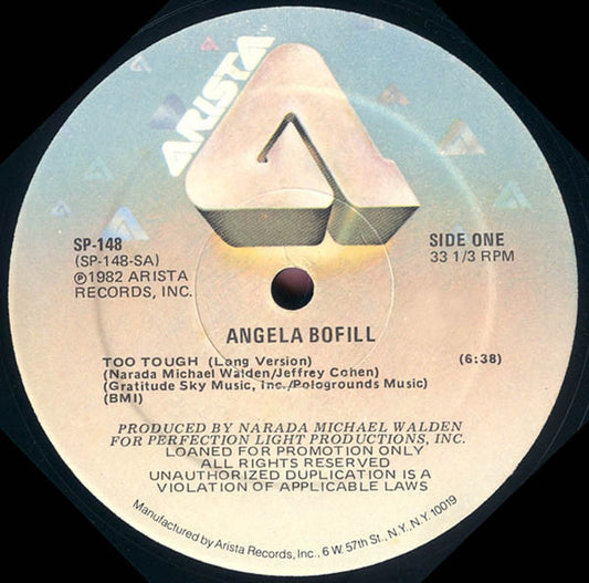 Angela Bofill : Too Tough (12", Promo)