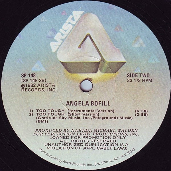 Angela Bofill : Too Tough (12", Promo)