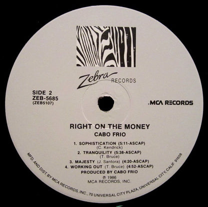Cabo Frio : Right On The Money (LP, Album)