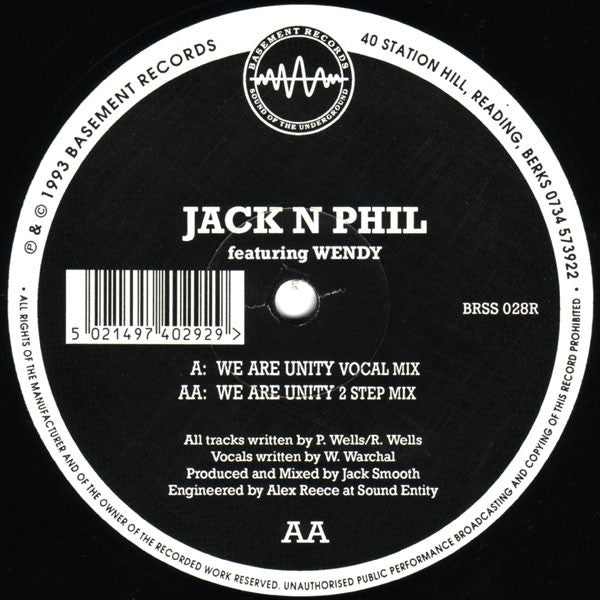 Jack N Phil Featuring Wendy* : We Are Unity (Remixes) (12")