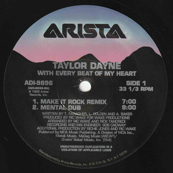 Taylor Dayne : With Every Beat Of My Heart (12")
