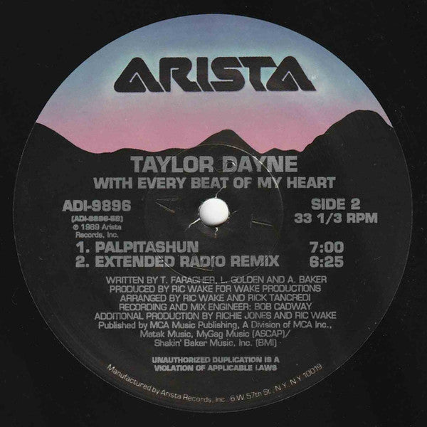 Taylor Dayne : With Every Beat Of My Heart (12")
