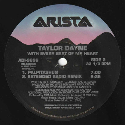 Taylor Dayne : With Every Beat Of My Heart (12")