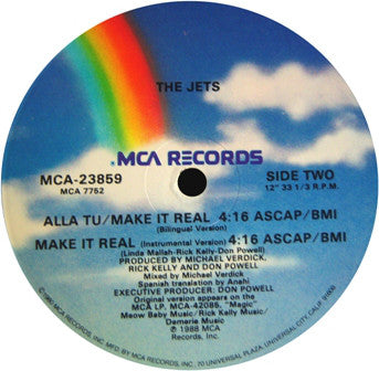 The Jets : Make It Real (12", Single, Glo)