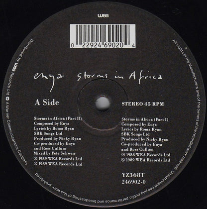 Enya : Storms In Africa (12", Single)