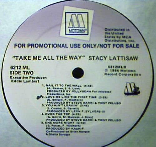 Stacy Lattisaw : Take Me All The Way (LP, Album, Promo)