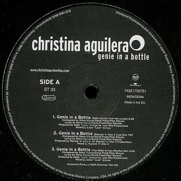 Christina Aguilera : Genie In A Bottle (The Remixes) (12")