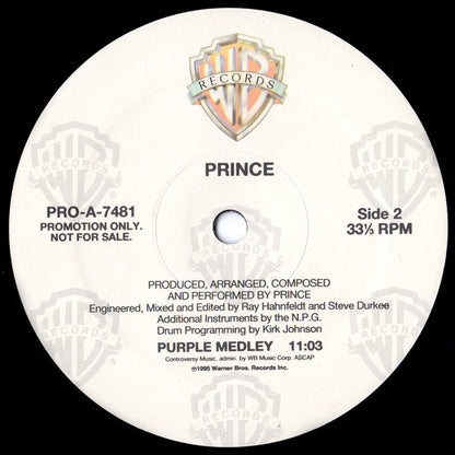 Prince : Purple Medley (12", Promo)