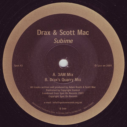 Drax & Scott Mac : Sublime (12")