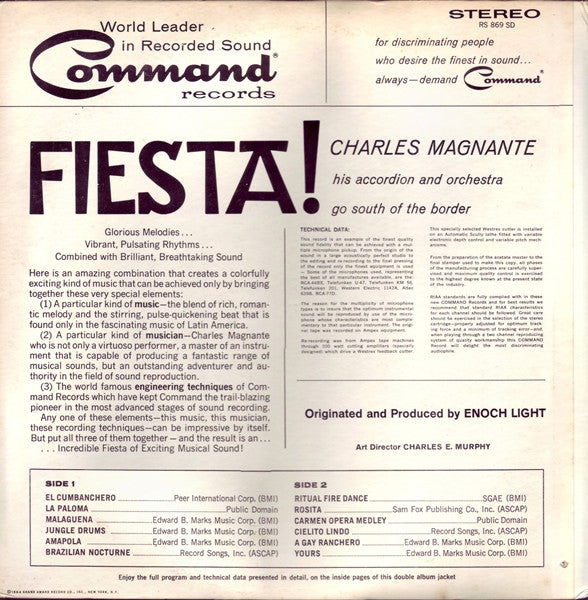 Charles Magnante And His Orchestra : Fiesta! (LP, Album, Gat)