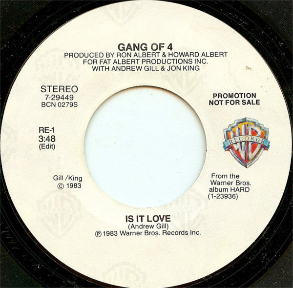 Gang Of 4* : Is It Love (7", Mono, Promo)