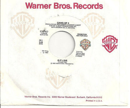 Gang Of 4* : Is It Love (7", Mono, Promo)