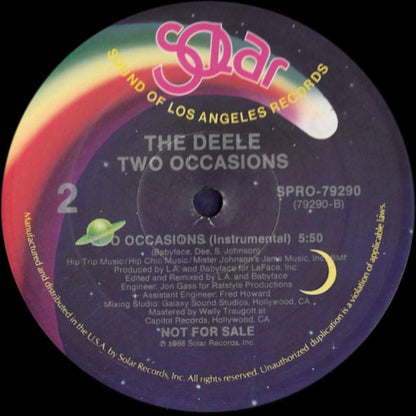 The Deele : Two Occasions (12", Promo)