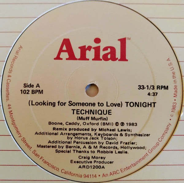 Technique (7) : (Looking For Someone To Love) Tonight (12")