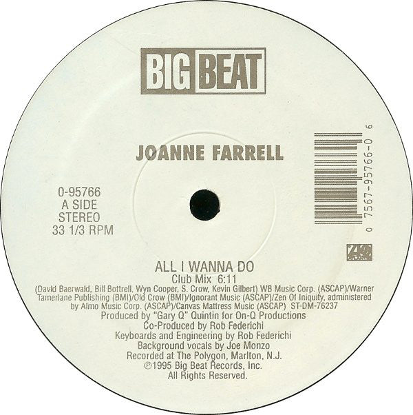 Joanne Farrell : All I Wanna Do (12")